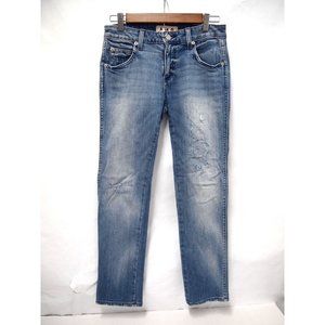 AMO Womens Jeans 27 Kate Daydream Distress Vintage Wash Made in USA Straight Leg